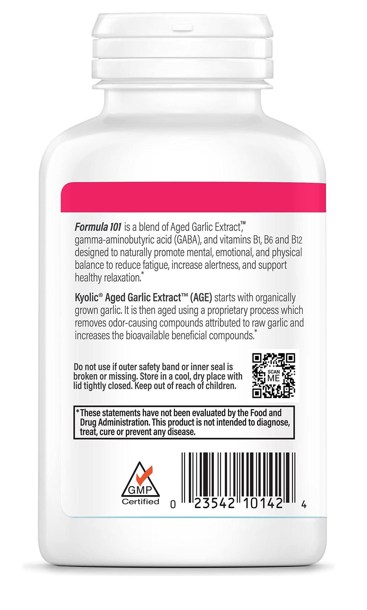 Kyolic Aged Garlic Extract Formula 101, Stress and Fatigue Relief*, 200 Capsules.