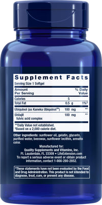 Thumbnail for Life Extension COQ10 Super Ubiquinol 100mg with Enhanced Mitochondrial Support, 90 Softgels