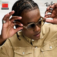 Thumbnail for Ray-Ban RB4399 GINA Square Shape Sunglasses With Eyewear Kit Bundle - High Bridge Fit - Ideal Formal and Casual Wear Square Sunglasses