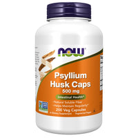 Thumbnail for NOW Foods Supplements, Psyllium Husk Caps 500 mg, Non-GMO Project Verified, Natural Soluble Fiber, Intestinal Health*, 200 Veg Capsules