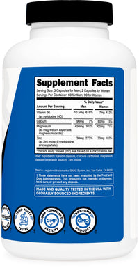 Thumbnail for Nutricost ZMA 180 Capsules - Non-GMO and Gluten Free ZMA Supplement