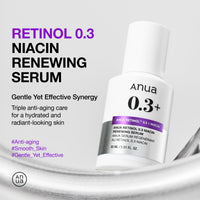 Thumbnail for Anua Retinol Serum for Anti-Aging, Textured skin | 0.3% Retinol, 5% Niacinamide, 20+Soothing Ingredients Gentle for Beginner (30ml /1.01 fl.oz.)