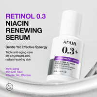Thumbnail for Anua Retinol Serum for Anti-Aging, Textured skin | 0.11% Retinol, 5% Niacinamide, 20+Soothing Ingredients Gentle for Beginner (30ml /1.01 fl.oz.)