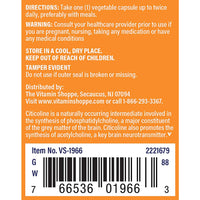 Thumbnail for The Vitamin Shoppe CDP Choline Citicoline Supports Mental Focus (60 Vegetable Capsules)