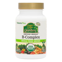 Thumbnail for NaturesPlus Source of Life Garden B-Complex - 60 Capsules - Complete Vitamin B Supplement - USDA Organic, Non-GMO, Vegan, Gluten Free - 30 Servings