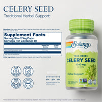 Thumbnail for Solaray Celery Seed, 505mg, 100 Vegetarian Capsules