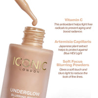 Thumbnail for ICONIC LONDON Underglow Blurring Primer | Blurs Imperfections and Gives Skin a Radiant Glow, Cruelty-Free, Vegan Makeup Universal Shade, 0.91 Fl oz