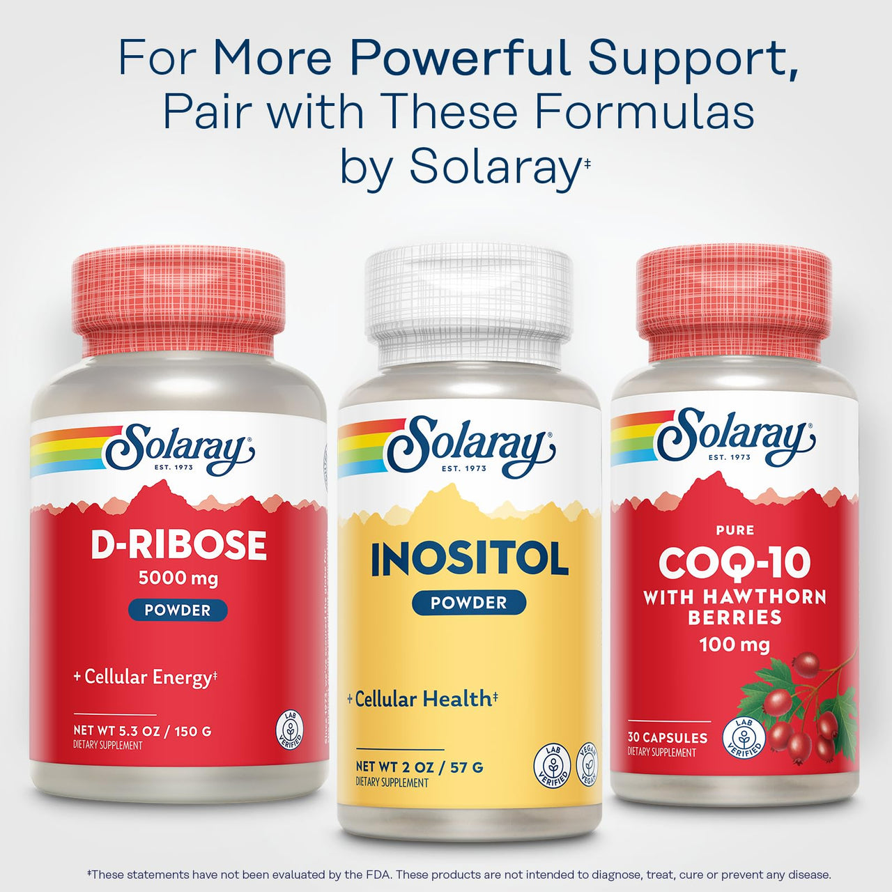 SOLARAY Pure Inositol Powder - Cellular Health Support - Vegan, Lab Verified - 163 Servings, 4 OZ (2oz, 81 Serv.)