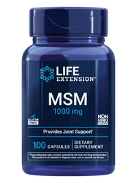 Thumbnail for Life Extension MSM, 1000 mg, methylsulfonylmethane, Supports Healthy Joints, antioxidant Support, Gluten-Free, Non-GMO, 100 Capsules