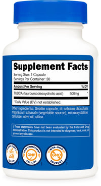 Thumbnail for Nutricost Tudca 500mg, 30 Capsules (Tauroursodeoxycholic Acid) - Premium Quality, Gluten Free