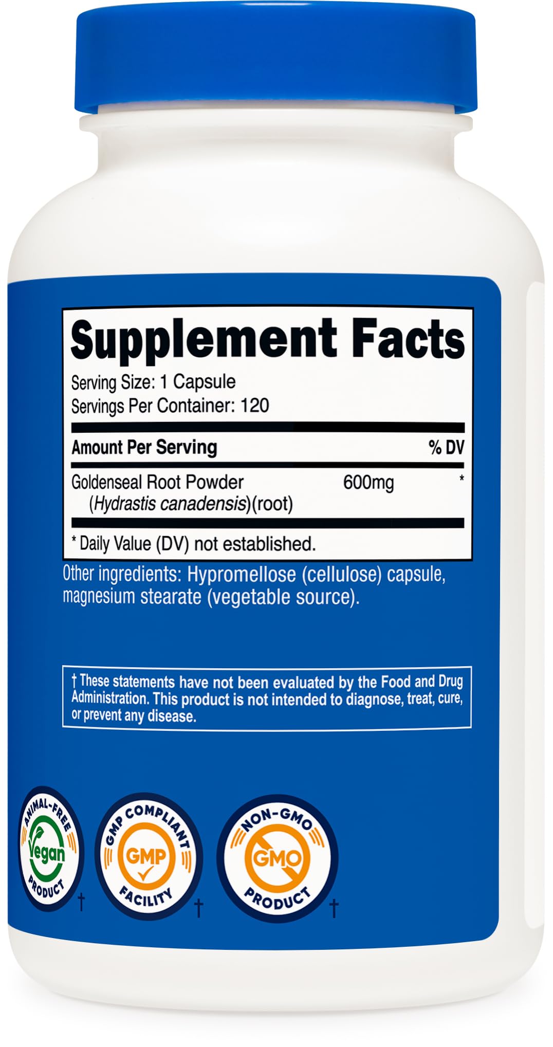 Nutricost Goldenseal Root 600mg, 120 Capsules - Non-GMO, Gluten Free, Vegetarian Capsules