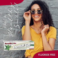 Thumbnail for NutriBiotic – Dental Gel, Golden Peppermint, 4.5 Oz | with GSE, Aloe, Vitamin C & Baking Soda | Vegan, Biodegradable & Free of Fluoride, Gluten & Sodium Lauryl Sulfate / SLS