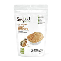 Thumbnail for Sunfood Superfoods Organic Maca Powder Supplement for Men & Women - Maca Root Powder Organic with Adaptogens, Peruvian, Raw, Vegan - 8 Oz Bag