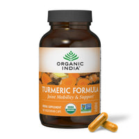 Thumbnail for ORGANIC INDIA Turmeric Curcumin Herbal Supplement - Joint Mobility & Immune Support, Healthy Inflammatory Response, Whole Root Supplement, Trikatu, USDA Certified Organic, Non-GMO - 180 Capsules