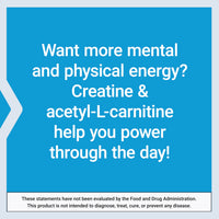 Thumbnail for Life Extension Creatine Acetyl-L-Carnitine Energy Plus, Energy Support Supplement, creatine monohydrate, Acetyl-L-carnitine, Gluten-Free, Non-GMO, Vegetarian, 30 Servings