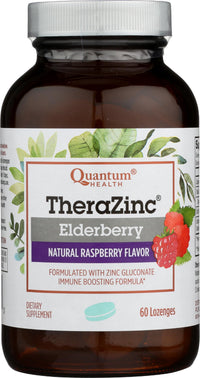 Thumbnail for Quantum Health TheraZinc Elderberry Lozenges, Made with Zinc Gluconate for Immune Support, 60 Count
