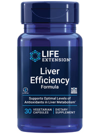 Thumbnail for Life Extension Liver Efficiency Formula, Supports Healthy Liver Function at the Cellular Level and Optimal Levels of antioxidants in Metabolism, Gluten-Free, Non-GMO, Vegetarian, 30 Capsules