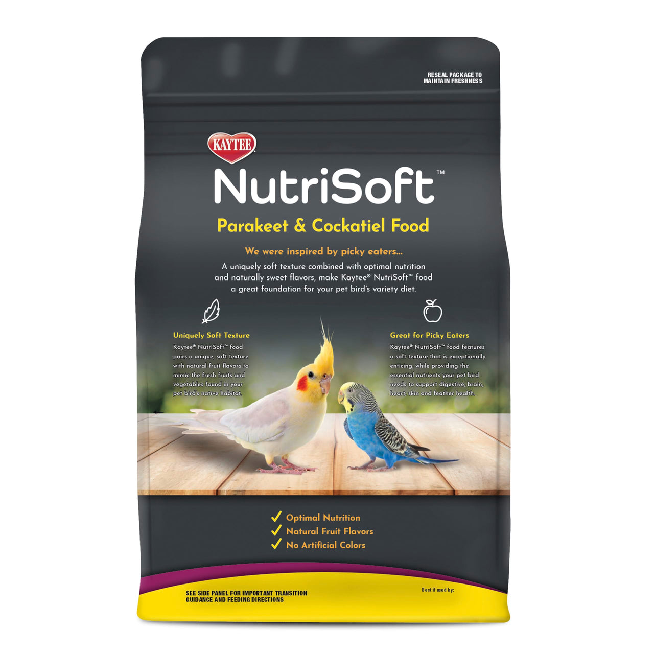 Kaytee NutriSoft Pet Parakeet & Cockatiel Bird Food, 2 lb