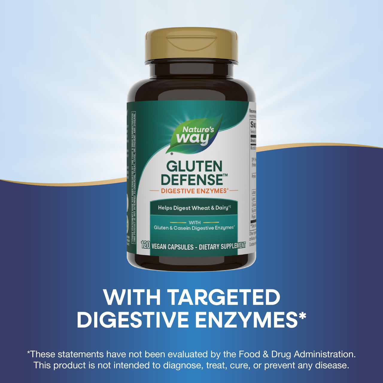 Enzymatic Therapy Gluten Defense, Gluten & Casein Targeted Digestive Enyzmes, 120 VCaps (Packaging May Vary)