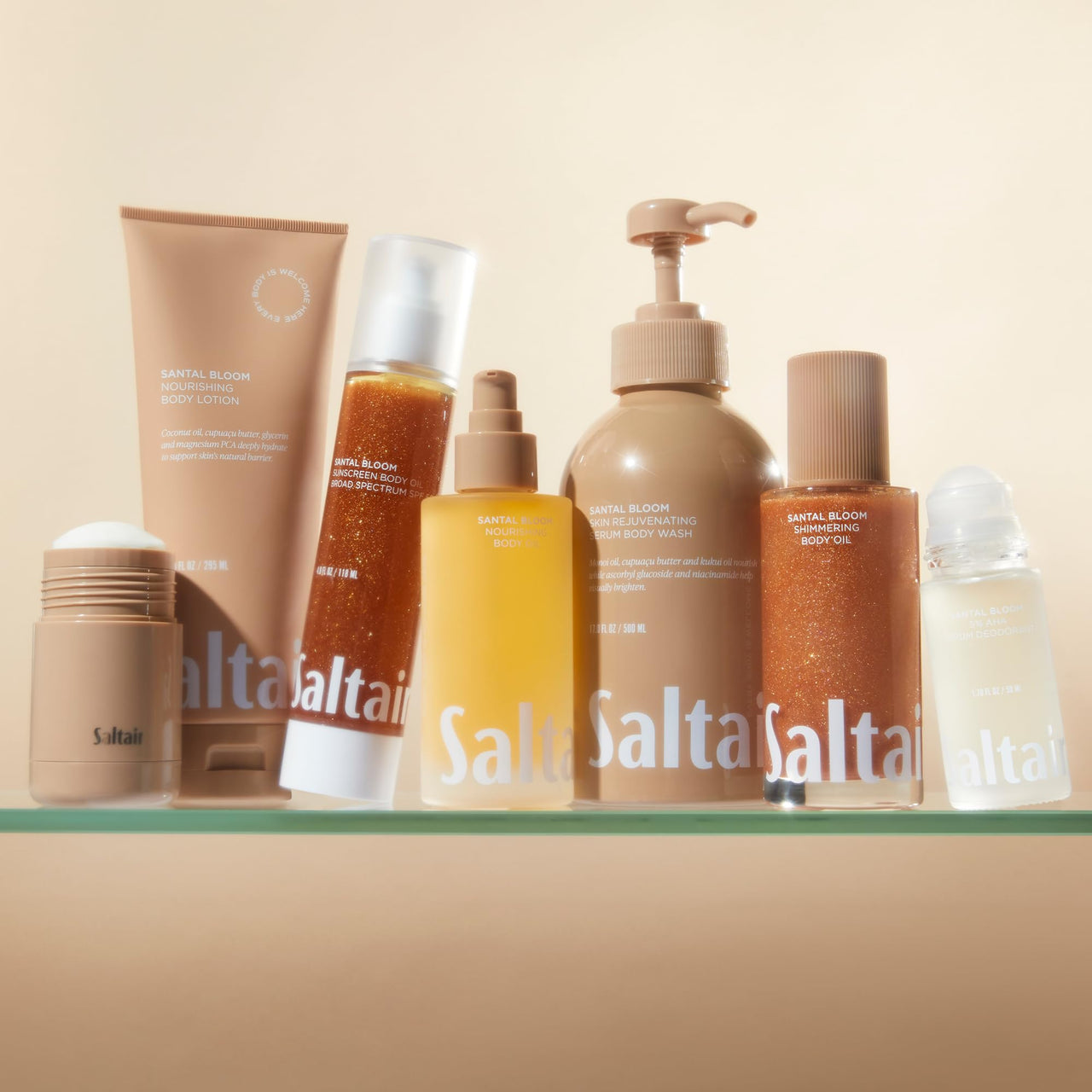 Saltair Body Wash 2-Pack – Santal Bloom – Moisturizing Body Wash with Monoi Oil and Cupuacu Butter – Scented Shower Gel for Women and Men – 2x 17oz – Vegan, Cruelty-Free, Paraben-Free