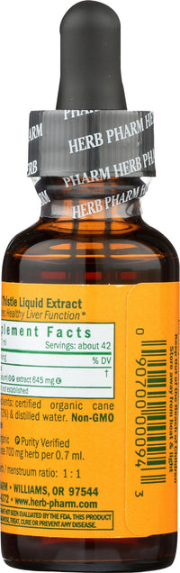 Thumbnail for Herb Pharm Milk Thistle Seed Liquid Extract for Liver Function Support - 1 Ounce