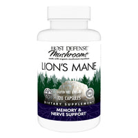 Thumbnail for Host Defense Mushrooms Lion's Mane - Supplement Capsules for Brain Health Support - Mushroom Support for Focus & Memory Function - Immune & Nervous System Supplement - 120 Capsules