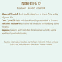 Thumbnail for BIOSSANCE Squalane + Vitamin C Rose Advanced Facial Oil - Brightening, Firming, and Hydrating Serum for All Skin Types - Chios Crystal Oil, Damascus Rose Extract & Squalane for Radiance - 1oz