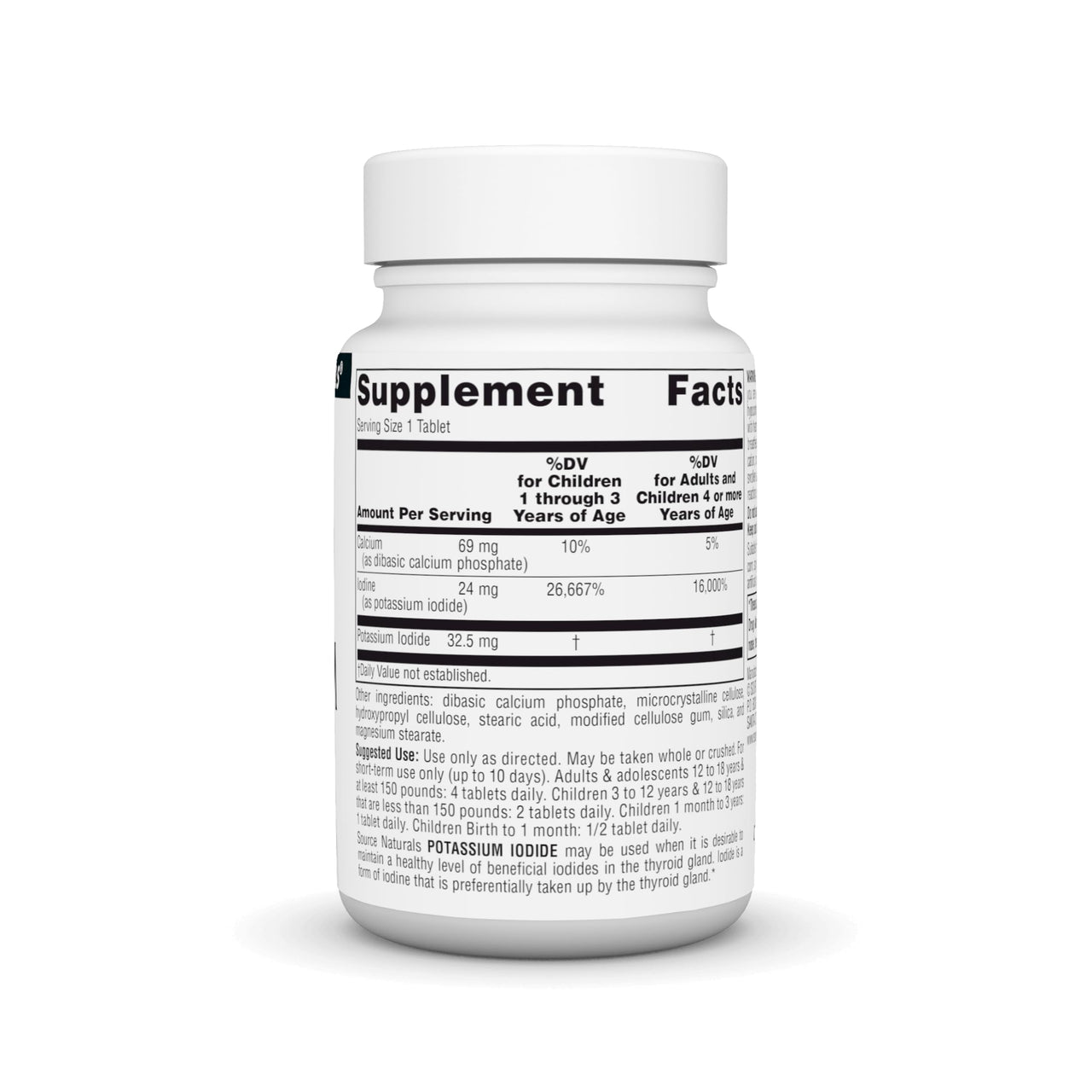 Source Naturals Potassium Iodide, 32.5 mg - 120 Tablets