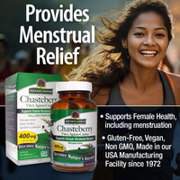 Thumbnail for Nature's Answer Chasteberry Vitex Agnus Castus 400 mg, 90 Capsules - Vegetarian, Vegan, Gluten-Free, Non-GMO, Kosher - Promotes Female Balance - Ovulation Production Supplement - Menopause Support