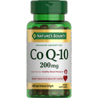 Thumbnail for Nature's Bounty CoQ10, Heart Health and Healthy Aging, Dietary Supplement, 200mg, 45 Rapid Release Softgels
