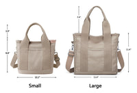 Thumbnail for Small Tote Bag with Zipper Tote Bag for Women Canvas Crossbody Bag Shoulder Bag Satchel Hobo Bag Messenger Bag 2026