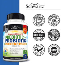 Thumbnail for Advanced Prebiotics and Probiotics for Women & Men, Immune, Digestive & Gut Health with L. Reuteri, Inulin Fiber, Digestive Enzymes, Non-GMO, Gluten-Free, Dairy-Free, 30 Capsules