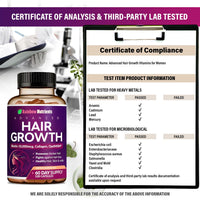 Thumbnail for Hair Growth Vitamins for Women | Biotin 10,000mcg, Collagen, Patented OptiMSM®, goMCT®, Saw Palmetto | Naturally Regrow Stronger & Healthier Hair, Skin and Nails | Stops Hair Loss | 60 Day Supply