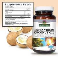 Thumbnail for Nature's Answer Extra Virgin Coconut Oil Softgels Organic Coconut Oil Multi-Purpose Non-GMO Ideal for For Hair Skin Body Moisturizer Gluten Free Paleo Friendly (120 Capsules)