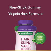 Thumbnail for Nature’s Bounty Optimal Solutions Advanced Hair, Skin and Nails Pectin Gummies, 2x Biotin Per Serving, No Stick Gummy, Vegetarian Formula, Strawberry Flavor, 200 ct, 100 Total Servings
