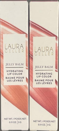 Thumbnail for LAURA GELLER NEW YORK Jelly Balm Moisturizing Tinted Lipstick Duo, Hydrating Hydrating Vitamin E - Semi-Shine Finish |Tinted Lip Balm Set Brick House & In the Buff
