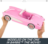 Thumbnail for Hot Wheels RC Corvette from Barbie the Movie, Full-Function Remote-Control Toy Car Holds 2 Barbie Dolls