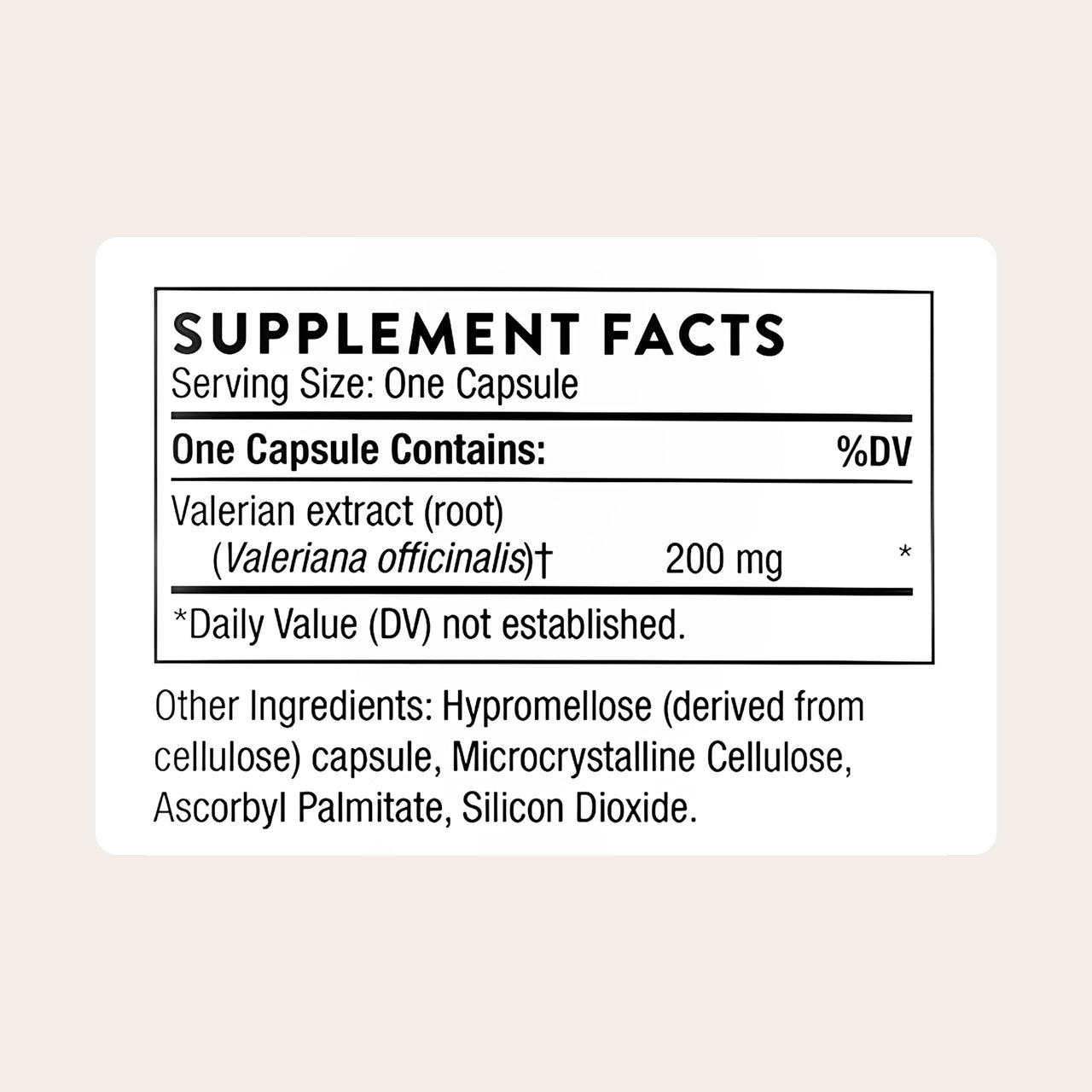 THORNE - Valerian Root - Natural Sleep Supplement - Supports Sleep Quality & Helps You Fall Asleep Faster* - Melatonin-Free - Third-Party Certified - Gluten, Dairy & Soy-Free - 30 Capsules