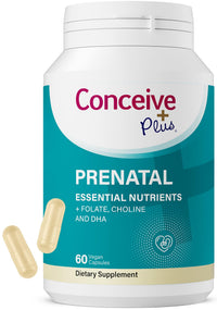 Thumbnail for Conceive Plus Prenatal Vitamins for Women Supplement - Multivitamin With Folic Acid for Pregnancy Vegan, Choline, Iron - Pre Natal Vitamins DHA, Non GMO - Maternity Vitamin for Brain & Eye 60 Capsules