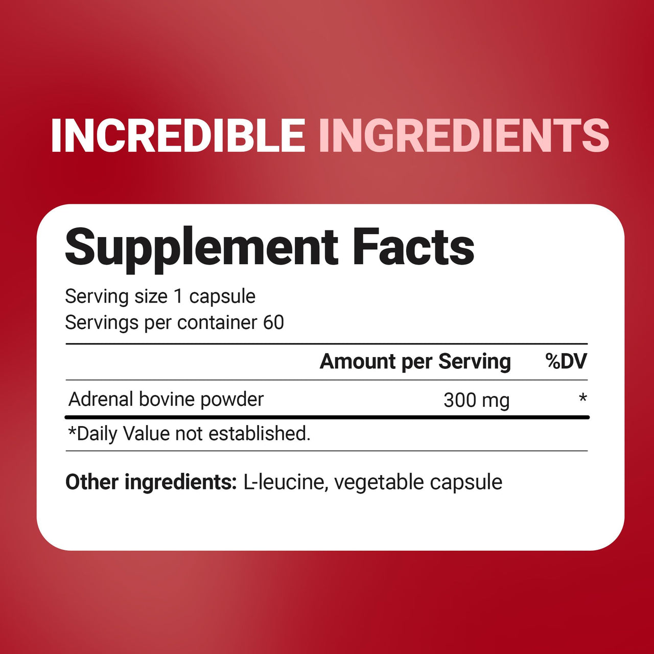 Dr. Berg Adrenal Glandular - Hormone Balance Formula That Supports Healthy Adrenal Function - Adrenal Support Supplement - 60 Capsules