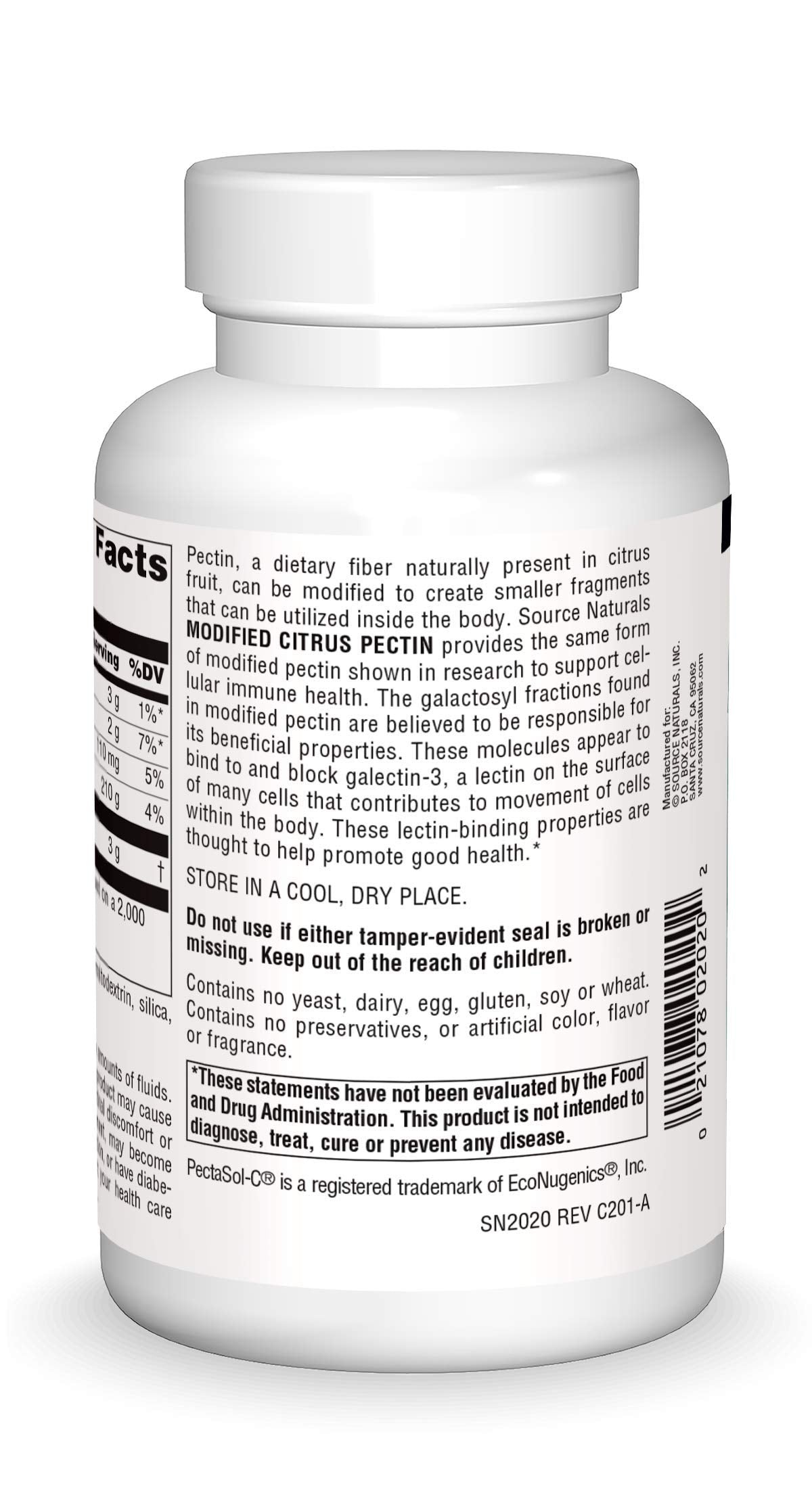 Source Naturals PectImmune, Modified Citrus Pectin, For Cellular Immune Health*, 750 mg - 120 Capsules