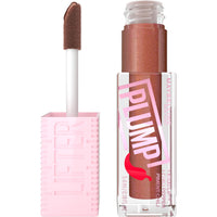Thumbnail for MAYBELLINE Lifter Gloss Lifter Plump, Plumping Lip Gloss with Chili Pepper and 5% Maxi-Lip, Cocoa Zing, Sheer Cool Brown, 1 Count