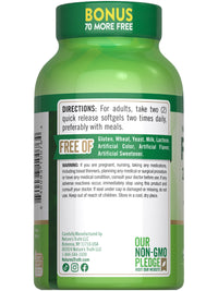 Thumbnail for Nature's Truth Fish Oil 2000 mg | 600 mg Omega 3 | 250 Softgels | Natural Lemon Flavor | Non-GMO and Gluten Free Supplement