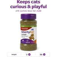 Thumbnail for SmartyKat Natural Catnip Canister, 100% Natural Cat Nip for Cats, Premium Dried Catnip for Indoor Cats, Positive Training Aid for Play and Exercise, Resealable Shaker Bottle, 2 Ounces