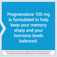 Thumbnail for Life Extension Pregnenolone - Hormone Balance Supplement for Healthy Hormone Levels, 100 mg - Hormone Balance, Memory, Focus, Cognitive Health - Gluten-Free, Non-GMO, 100 Capsules