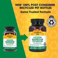 Thumbnail for Country Life Target Mins - Calcium Magnesium Potassium, 500mg/500mg/99mg per 2 Tablets - 90 Tablets