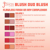 Thumbnail for Juvia's Place Blushed Duo Blush Volume6 - Radiant Shimmer Makeup Two Tone Pigmented Buildable Pressed Mineral Powder - Rosy Natural Cheeks Face Glow Highlight Matte Fresh Finish for All Skin Color