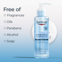 Thumbnail for Eucerin Hydrating Cleansing Gel, Daily Face Wash and Makeup Remover Formulated with Hyaluronic Acid, 6.8 Fl Oz Bottle