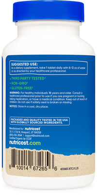 Thumbnail for Nutricost Organic Chlorella 500mg, 240 Tablets - Gluten Free, Non-GMO