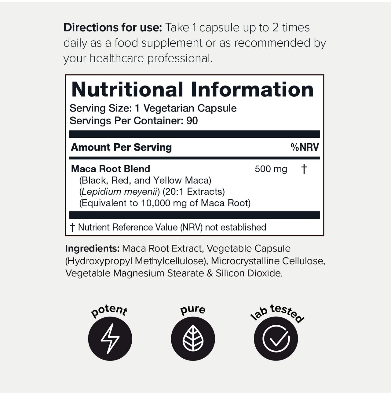 Toniiq 10,000mg 20x Concentrated Extract - Single Origin Wildcrafted Maca Root Capsules - Ultra High Strength - Highly Purified Peruvian Maca Root Powder - Black, Red and Yellow Maca Complex